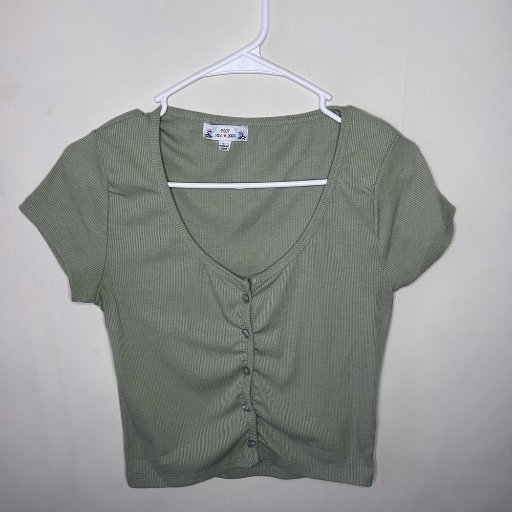 Sage Green Cropped Cardigan